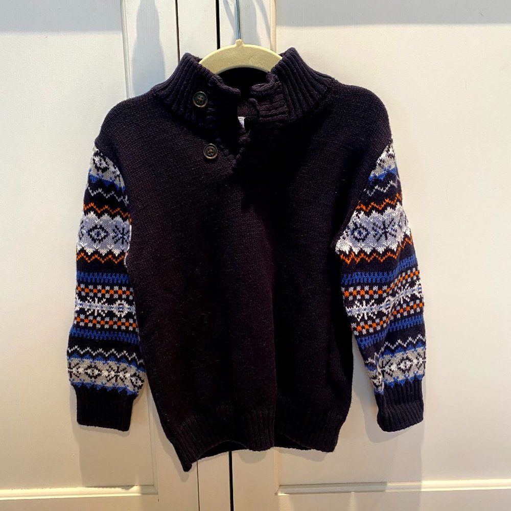 Gymboree Fair Isle Sweater with Shawl Neck 2T
